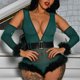 thumbnail image 2 of Gibobby Lencería sexy para mujer Lenceria Sexy para Mujer Ropa Interior Sensual de una Pieza Erotica de Encaje con Cuello V Pijama Tirantes(Verde, CH), 2 of 5