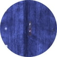 thumbnail image 1 of Ahgly Company Indoor Round Abstract Blue Contemporary Area Rugs, 6' Round, 1 of 4