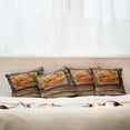 thumbnail image 4 of Ambesonne Fall Throw Pillow Cover 4 Pack, View from Rustic Cottage, 20", Orange Brown, 4 of 5