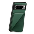 thumbnail image 3 of SaniMore for Google Pixel 8 Pro Case, PU Leather Skin & Rugged PC Backplane Card Slots [Up to 2] Shockproof Anti-fall Flip Kickstand Slim Lightweight Business Shell for Google Pixel 8 Pro, Green, 3 of 8