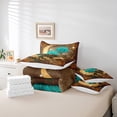 thumbnail image 5 of YST Lit Rose Turquoise en Sac, 7 Pcs, Ensemble de Couette, Grand, 5 of 5
