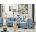 thumbnail image 1 of Chic Home Kristofel Velvet Upholstered Sofa, Blue, 1 of 1