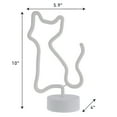 thumbnail image 4 of Xtreme Lit 10" Orange Cat Neon Accent LED Light Table Lamp, 4 Hour Timer, Battery Powered 3 AA Batteries, 4 of 7