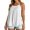 White, variant on OOOUM Women Pleated T Back Tank Top Solid Spaghetti Strap Pullover Scoop Neck Flowy Loose Fit Lightweight Beach Casual Layering Camisole Khaki S