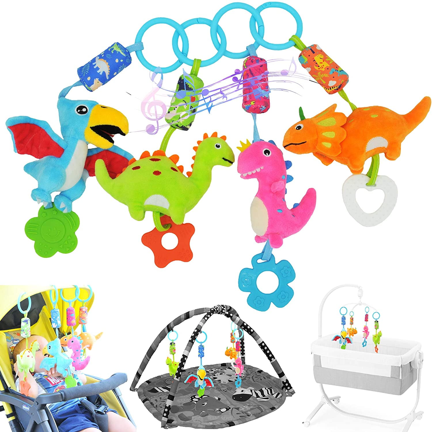 Lamaze ACTIVITY SPIRAL Car Seat/Cot Buggy/Pram Baby Animal Rattle Toy BN 