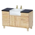 thumbnail image 2 of Dollhouse Kitchen Sink Miniature Dollhouse Furniture Wash Basin Bathroom 1:12 Scale Scene Cabinet Basin Set Dollhouse Accessories, 2 of 6