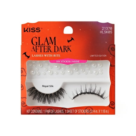 KISS Halloween False Eyelashes, ‘Royal Silk’, 10mm, Full Volume, 1 Pair KISS Lashes