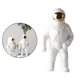 thumbnail image 4 of Estatua de cerámica, figura de astronauta, escultura, lindas figuras de astronautas, decoración para el hogar, regalos, recuerdos, inauguración de casa. Blanco, 4 of 9