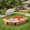 Octagon Sandbox-Reddish Brown, variant on XIZE Wooden Sandbox with Adjustable Canopy Cover, 46 Inch Outdoor Cedar Sandpit for Backyard Play