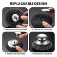 thumbnail image 3 of Clearance Sales At Walmart! Steel Wool Scrubber with Handle, Stainless Steel Wool Scrubber Detachable Metal Steel Scrubber Wool Pads for Cleaning Dishes, Iron Pots, Stoves, Wash Sink, 3 of 7