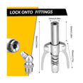 thumbnail image 3 of 2Pcs Double Handle Grease Nipple Coupler Double Handle Quick Lock Release Grease Ends Couplers Compatible Grease Fitting, 3 of 5