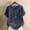 Navy, variant on HOMBOM Summer Shirts for Women Crewneck Tee Shirts Boho Cotton Linen Floral Short Sleeve Womens T Shirts Soft