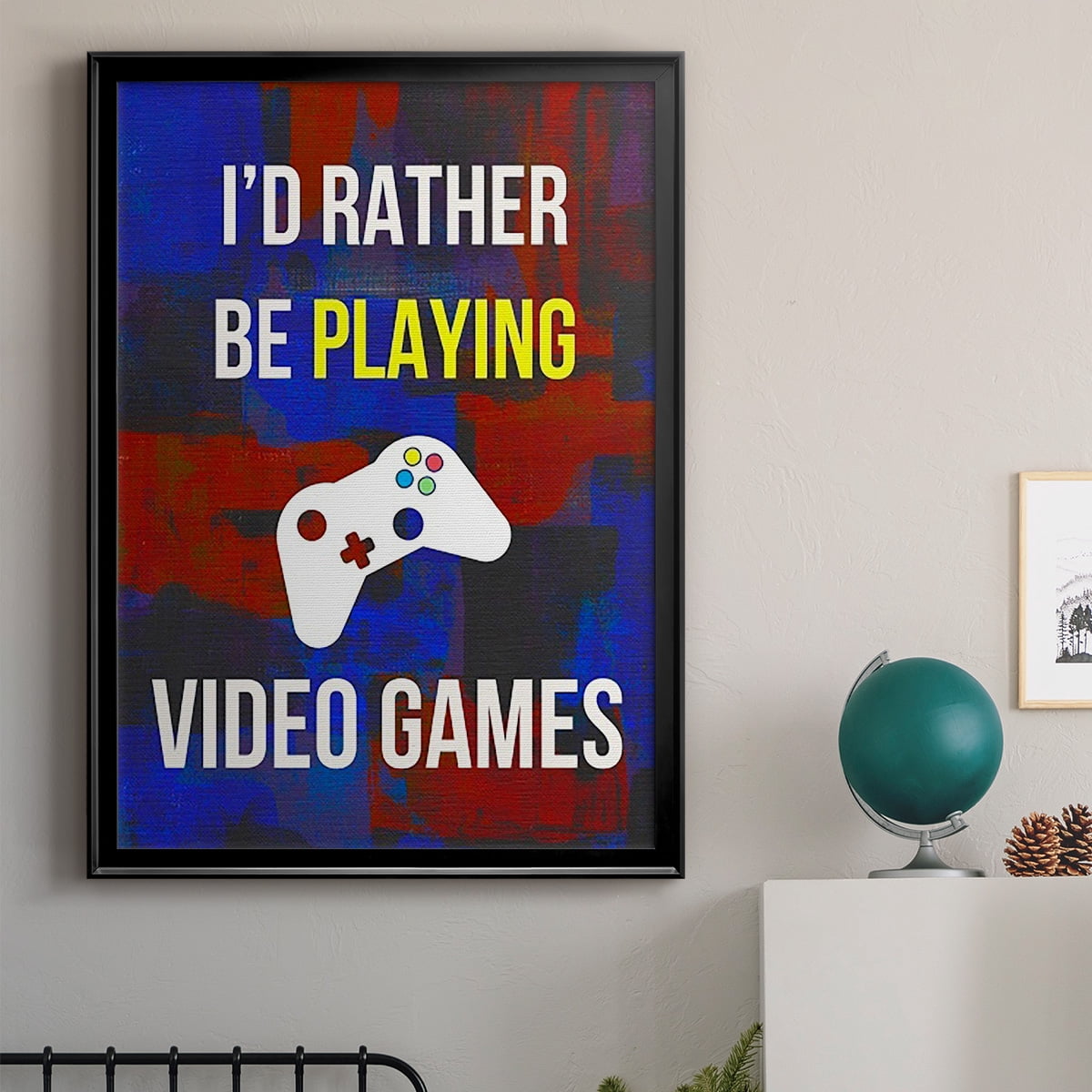 Gamer at Play III Premium Framed Print, in Gold, Black, or Silver - Ready to Hang