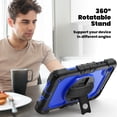 thumbnail image 4 of Case for Lenovo Tab M8 (HD/FHD/Smart) 2019/2021 3rd/2nd Gen with Screen Protector, 360 Degree Rotating Kickstand Hand Strap Heavy Duty Shockproof Cover with Shoulder Strap, Dark Blue PC, 4 of 7