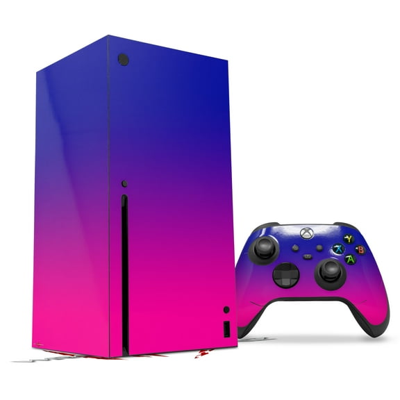 WraptorSkinz Skin Wrap compatible with the 2020 XBOX Series X Console and Controller Smooth Fades Hot Pink Blue (XBOX NOT INCLUDED)