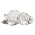 thumbnail image 4 of Pfaltzgraff Trellis White 16-Piece Dinnerware Set Service For 4 Distressed White, 4 of 5