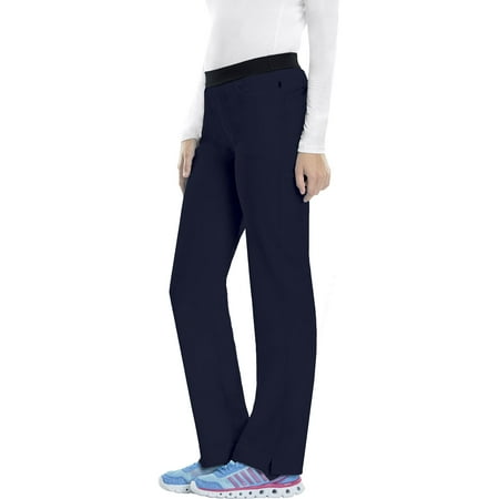 Cherokee Infinity Women Medical Scrubs Pant Low Rise Slim Pull-On 1124AT, S Tall, Navy
