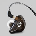 thumbnail image 3 of BASN Professional en Auriculares Auditivos para Cantantes Bateristas Músicos con conector MMCX Auriculares IEM (Pro Clear Brown), 3 of 3