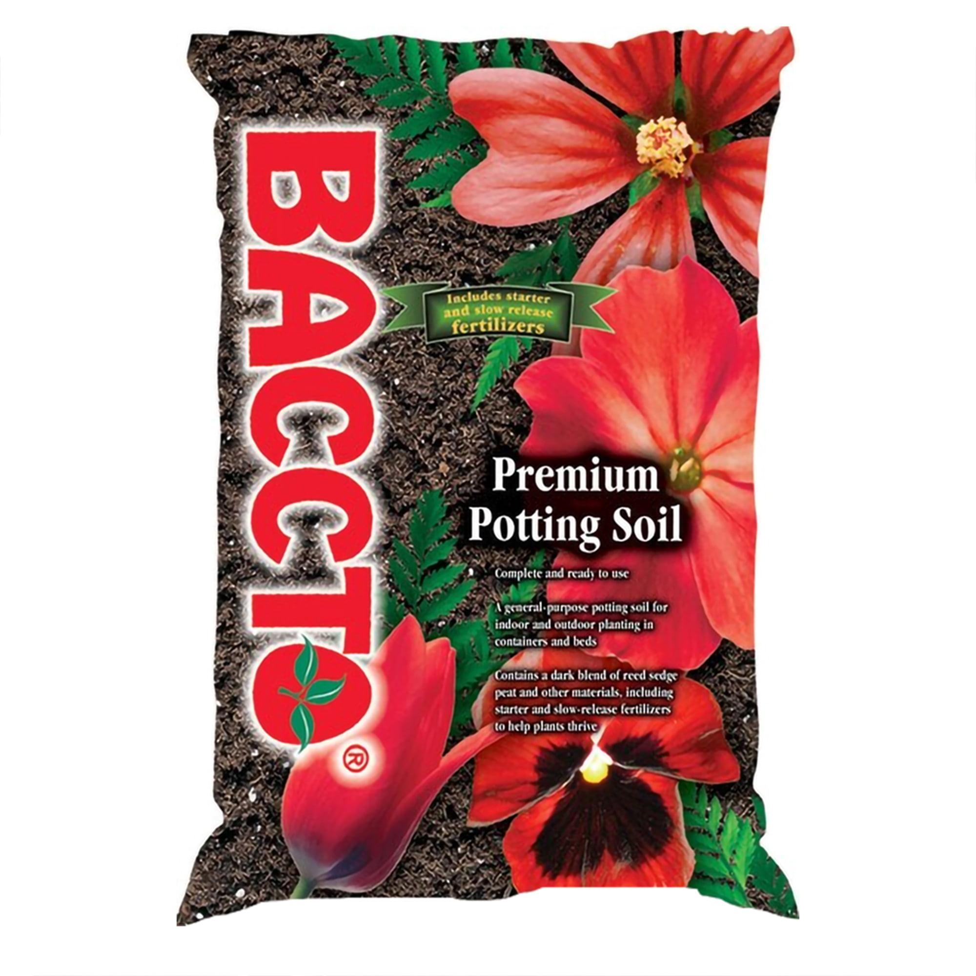 Michigan Peat Baccto All Purpose Potting Soil with Perlite, 25 lbs (8 Pack)