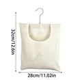 thumbnail image 3 of Hxlamzoo Durable Cotton Canvas Clothes Clip Storage Bag - Stylish Cream Hanging Organizer for Clothes Drying & Hanger Storage, 3 of 5