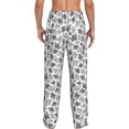 thumbnail image 3 of Uemuo Snake Pattern Men's Wide Leg Palazzo Lounge Pants with Pockets Light Weight Loose Comfy Casual Pajama Pants-, 3 of 9