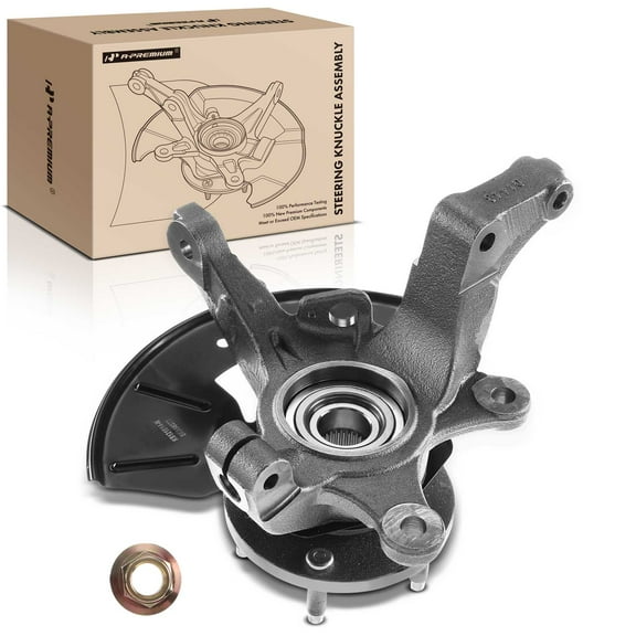 A-Premium Steering Knuckle and Hub Bearing Assembly Compatible with Ford Escape Mazda Tribute 2001-2004 Front Left Side