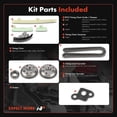 thumbnail image 2 of A-Premium 8PCS Engine Timing Chain Kit W/Sprocket & Tensioner & Guide Compatible with Chevrolet, Buick, Oldsmobile & Pontiac - Beretta, Cavalier, Skylark, Calais, Achieva, Calais, Grand Am - L4 2.3L, 2 of 5