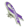 thumbnail image 2 of PinMart's Alzheimer's Purple Awareness Ribbon Enamel Lapel Pin - 10 Pack, 2 of 4