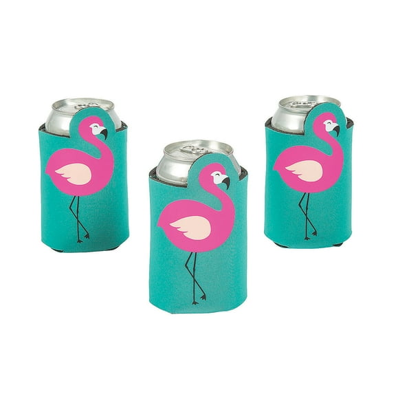 Flamingo Shaped Can Cover - Party Supplies - 12 Pieces