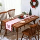thumbnail image 5 of Mantel Navideño de Poliéster Impermeable, 176 X 38 Cm, Diseño de Lazo Rosa, para Comedor, Decoración de Mesa de Centro, para Sala de Estar y Tv., 5 of 6