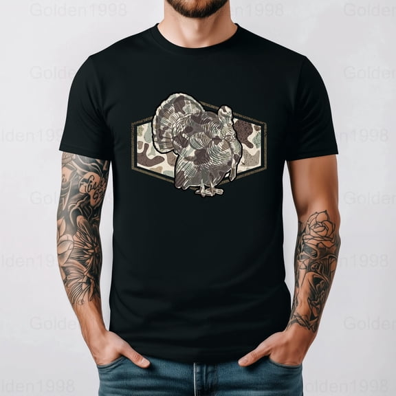 Turkey Camo Hunting Marsh Camouflage Game Fan Gift Graphic t-shirt,for men & women up to 5XL