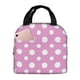 thumbnail image 1 of Disketp Purple And White Polka Dot Bolsa Térmica para Almuerzo para Hombre y Mujer, Ideal para Trabajo, Senderismo y Picnic, 1 of 8