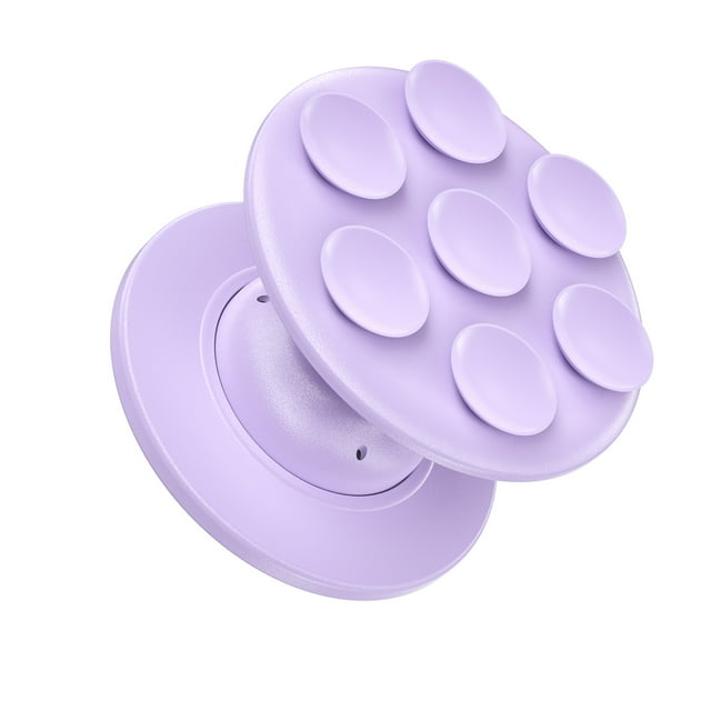Phone Airbag Stand – Silicone Foldable Desktop Holder with Vacuum Suction, Compact Colorful Grip for Hands-Free Viewing (Light Purple)
