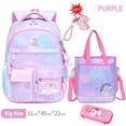 thumbnail image 1 of Mochilas escolares para niños, conjunto de bolsas de libros para niñas, estudiantes de primaria, bolsas escolares para niños QYM unisex, 1 of 2