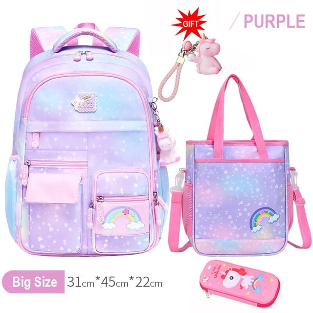 Mochilas escolares para niños, conjunto de bolsas de libros para niñas, estudiantes de primaria, bolsas escolares para niños QYM unisex