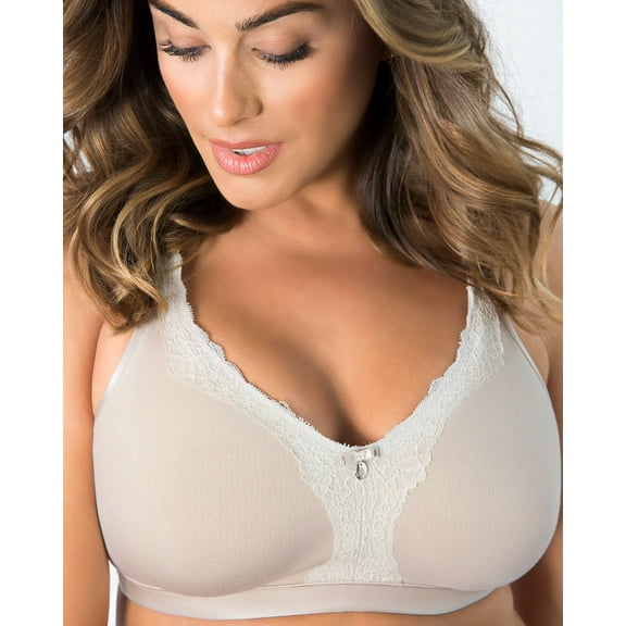 Curvy Couture Women's Plus Size Cotton Luxe Wireless Bra