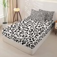 thumbnail image 2 of Castle Fairy Retro Leopard Skull Zipper Twin Comforter Sets with Fitted Sheet and 2 Pillowcases,Cream Cheetah Skeleton Pattern Zipper Bedding Set,Ivory Black,4-Piece,Grey Reversible, 2 of 6