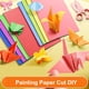 thumbnail image 3 of 200 hojas de papel de colores, papel de origami A4 de doble cara para actividades de arte y manualidades infantiles (230 g/m²), papel para manualidades de 20 colores, papeles para, 3 of 6