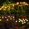 thumbnail image 3 of 2 PCS Decorative Solar Garden Lights, 8 LED Outdoor Solar Lamp Fireflies, Solar Charge, Yard Decorations, Waterproof Patio, Lawn and Garden Light, 3 of 5