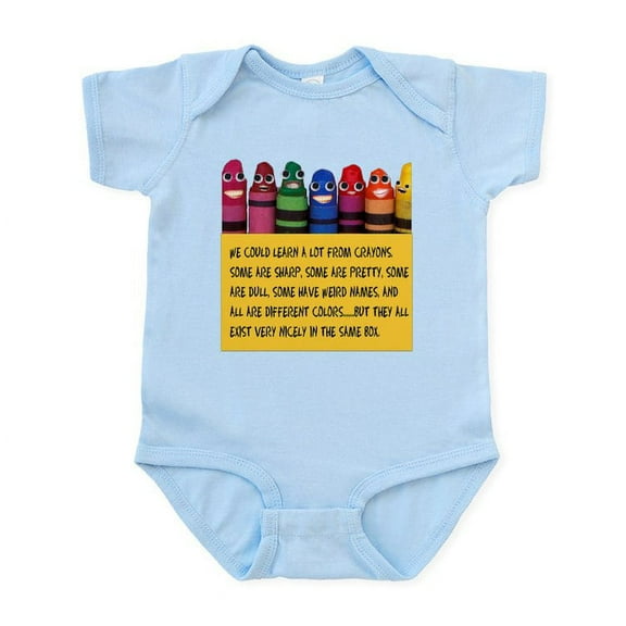 CafePress - Peaceful Crayons Infant Bodysuit - Baby Light Bodysuit, Size Newborn - 24 Months