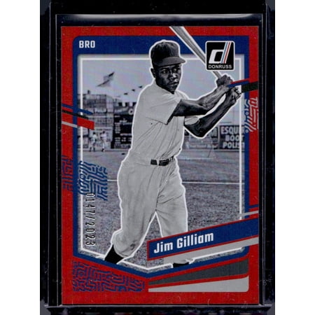 2023 Donruss Holo Red SN Jim Gilliam #208 Baseball Card