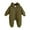 Olive Green, variant on Zwiiyzr 0-1T Newborn Unisex Baby Boy Girl Rompers Quilted Outerwear Winter Warm Solid Color Long Sleeve Jumpsuits Infants Clothes Outfits White