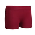 thumbnail image 2 of Miutii Kids Girls Ballet Dance Booty Shorts Sports Gym Workout Yoga Cycling Running Activewear Shorts Burgundy 12, 2 of 7