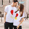 thumbnail image 3 of Baqcunre Valentine'S Day Shirts For Women Couples Love Key Lock Printed Loose Pullover Short Sleeve T Shirt(White S-XXL),Womens Tops Graphic Tees Shirts For Women Womens Tops, 3 of 6