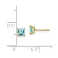 thumbnail image 3 of 14K Yellow Gold Earring Stud Women'S Sky Blue Topaz 4 mm, 3 of 3
