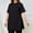 Black, variant on Women's Plus Size Long Slit T-Shirt, Round Neck Loose Short Sleeve Top, Tall Casual Blouse for All-Day Comfort or Layering, Deep Red - 4XL