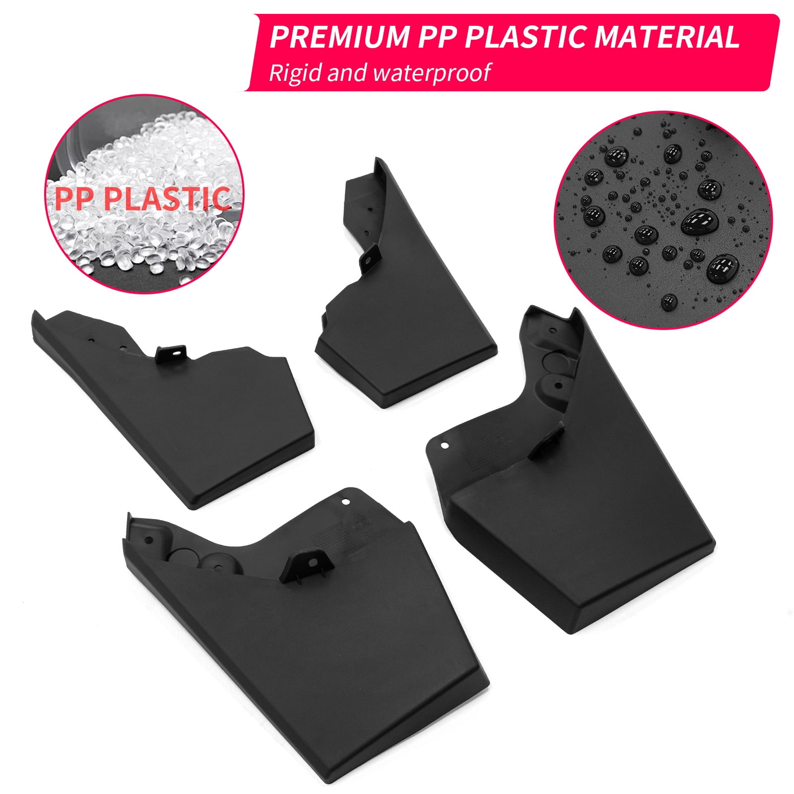 Mud Flaps for 2024 2025 Toyota Tacoma Without Fender Flare Mud Guards Front & Rear No Drilling 4PCS Splash Guards Fender Flares