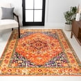 thumbnail image 4 of JONATHAN Y MDP207D-4 Brooklyn Geometric Medallion Orange/Blue 4 ft. x 6 ft. Area Rug, 4 of 11