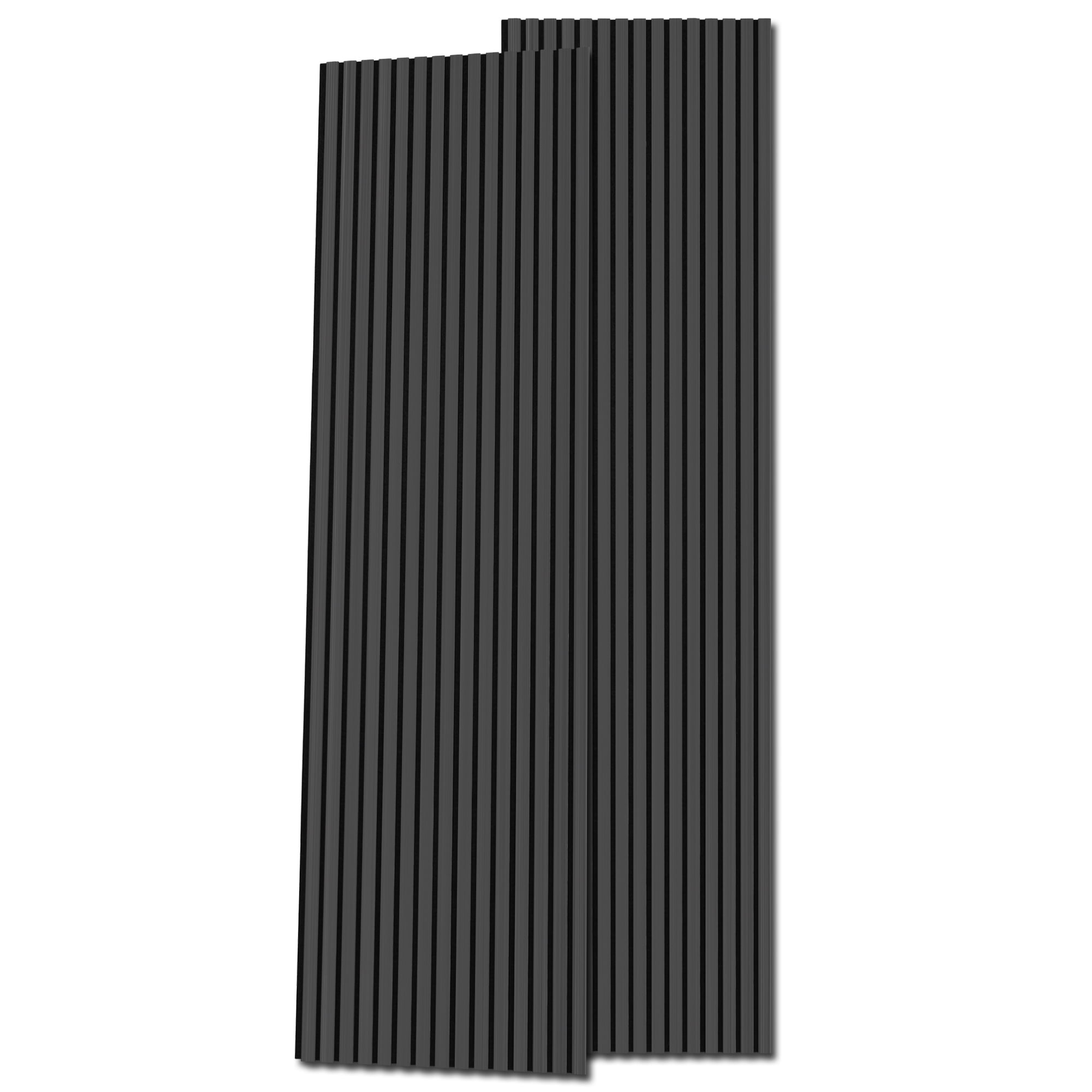 Art3dwallpanel 2PCS 95.7''x24'' Wood Slat Acoustic Panels, MDF 3D Decorative Wall Paneling,Black,31.9 sq.ft.