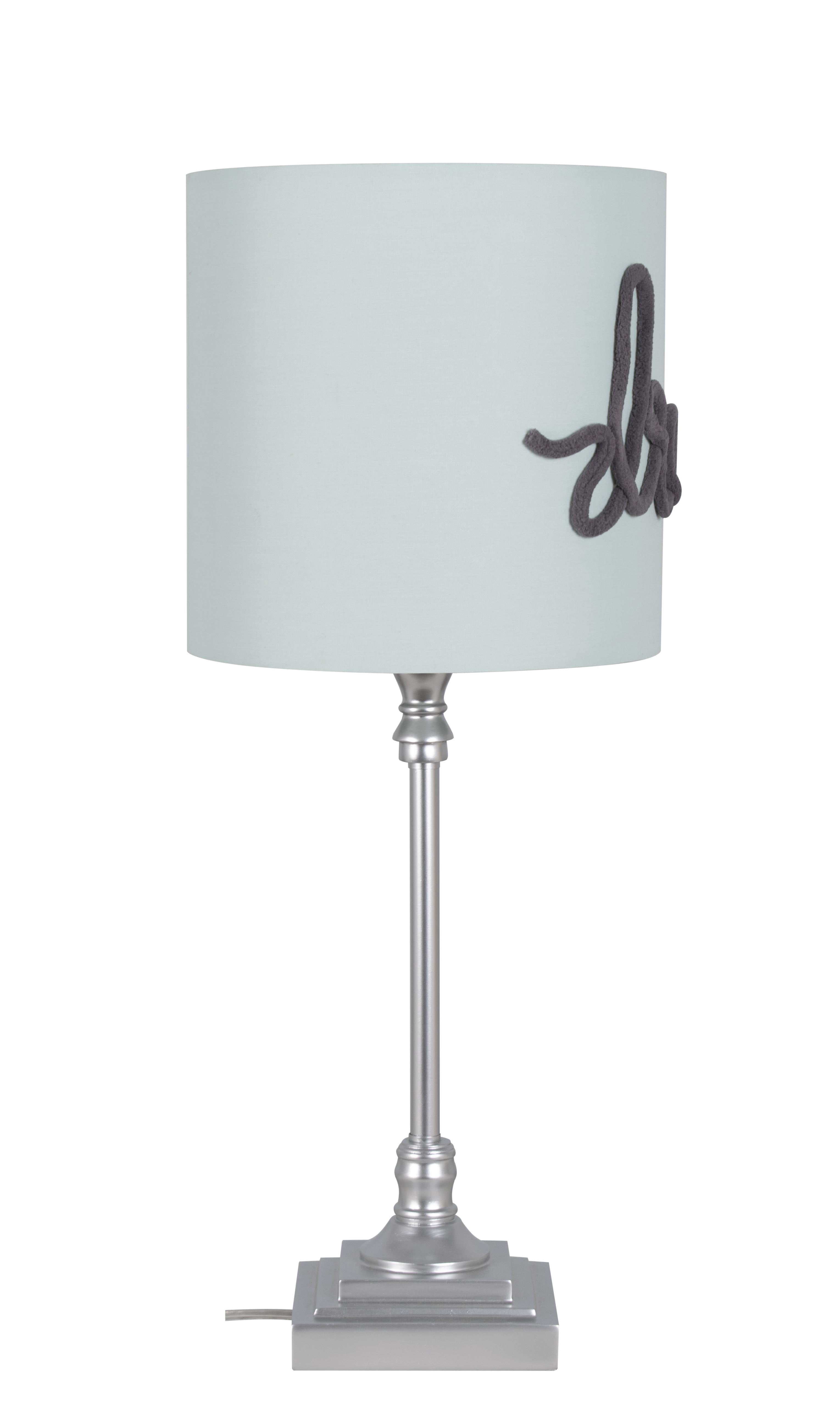 Cooper Ridge Polyresin 20.5" Table Lamp with Linen Shade, Silver